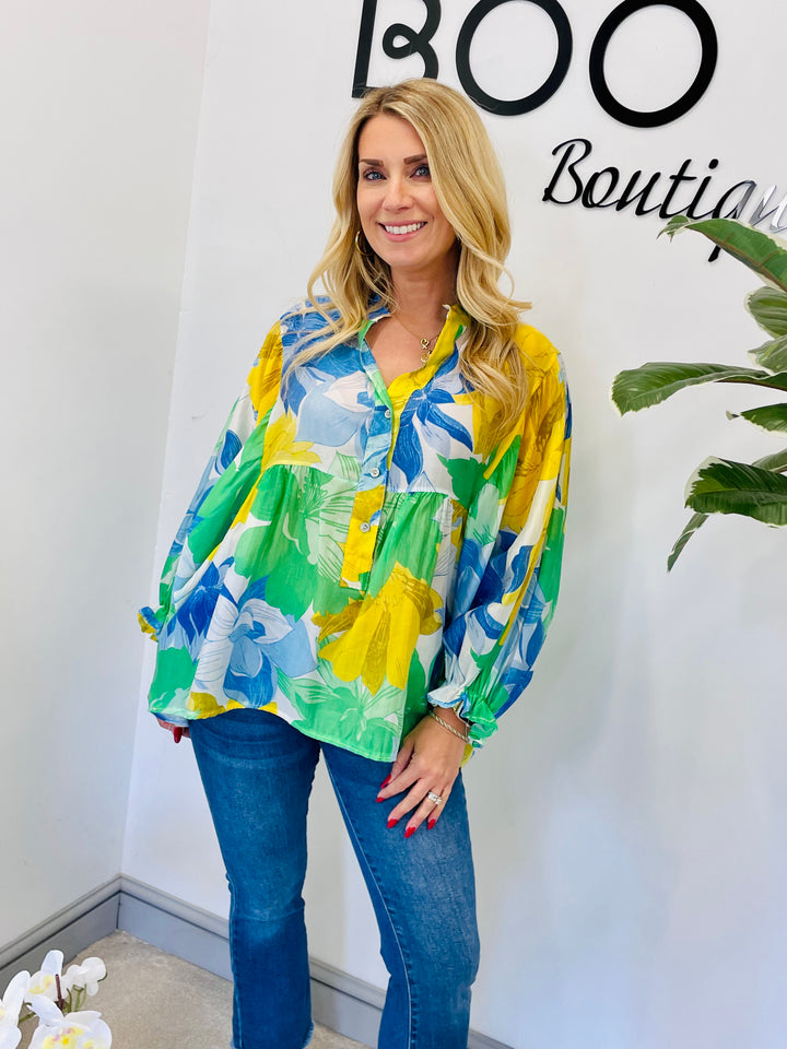 LADIES PASTEL LOOSE FIT SUMMER BLUE - BLUE, PINK, ORANGE