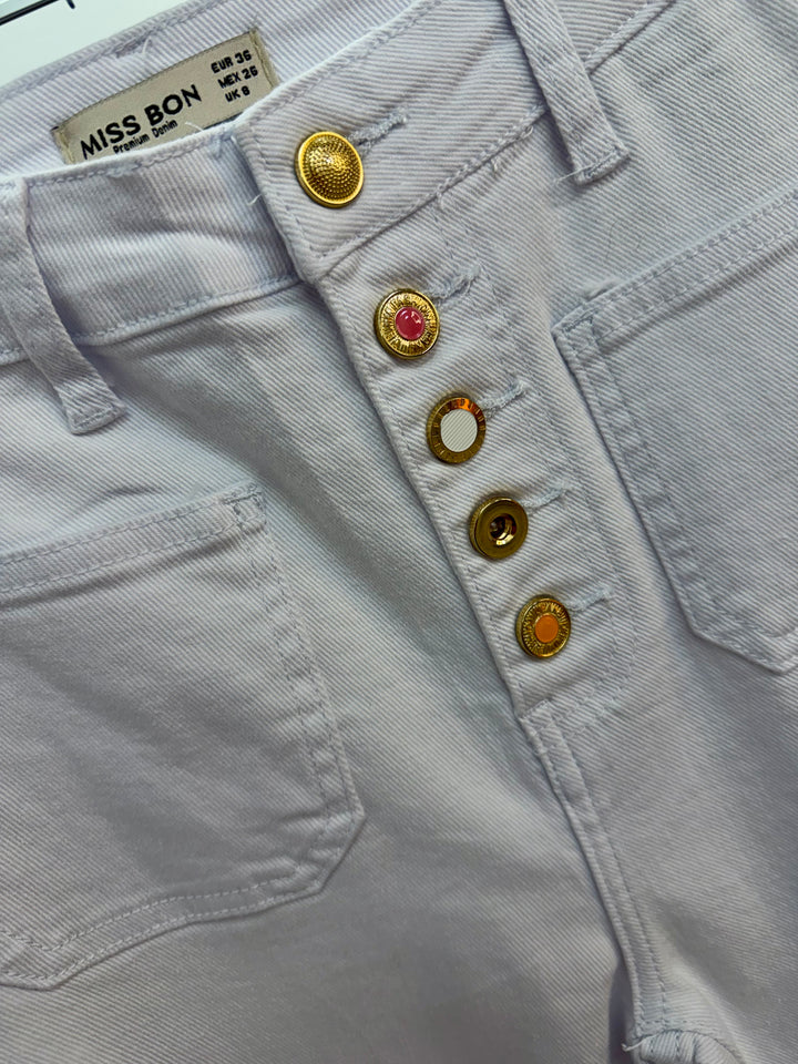 The MINNY white wide leg jeans - sizes 8 to 14