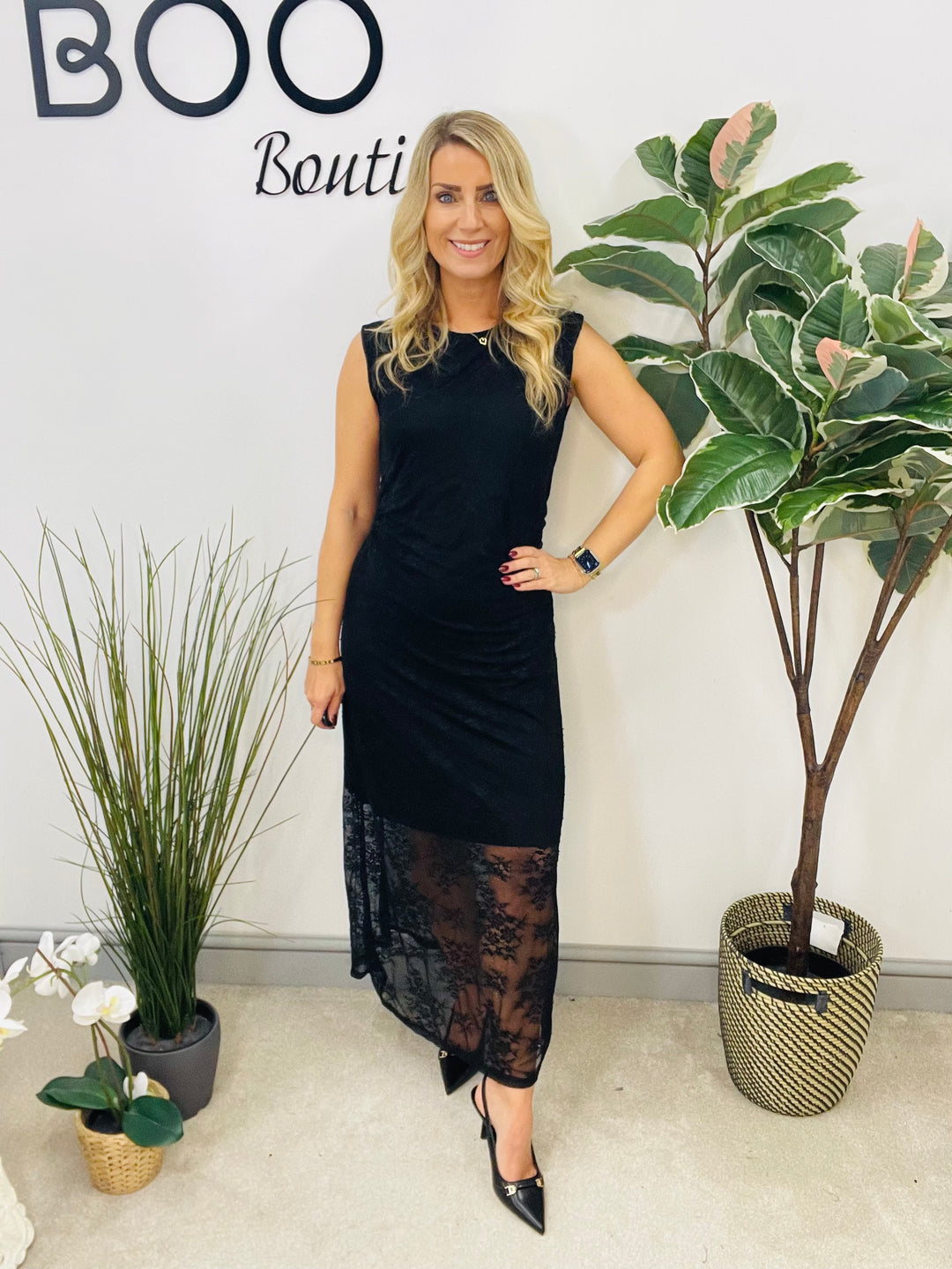 LADIES MESH NET SEXY PARTY MAXI DRESS - BERRY, BROWN & BLACK