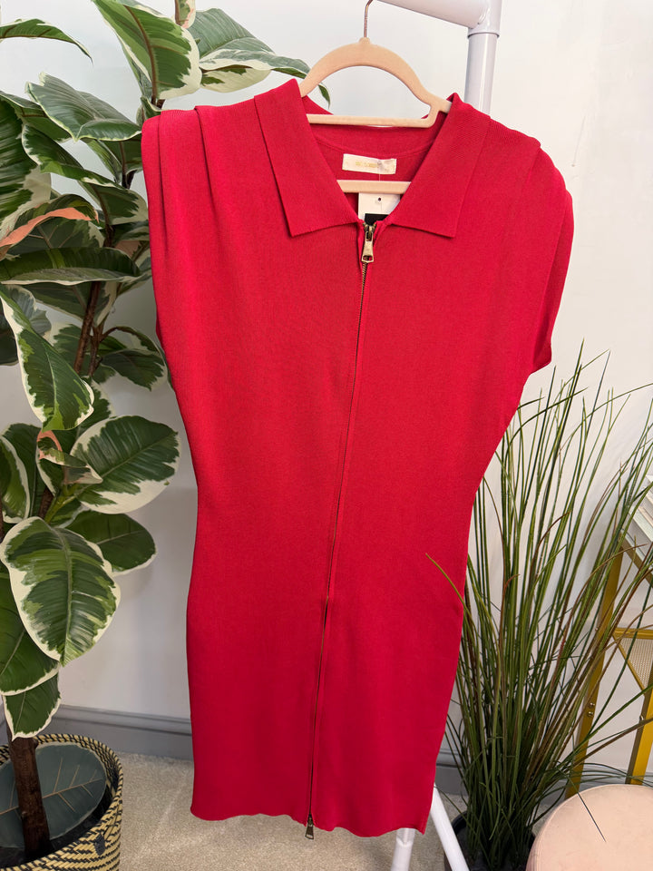 The LULU knitted padded shoulder jumper dress - 4 colours