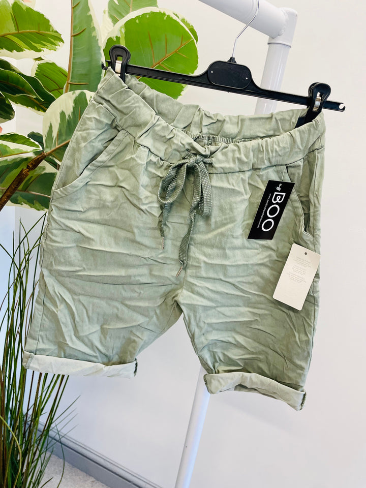 LADIES STRETCH SUMMER MAGIC SHORTS - 13 COLOURS