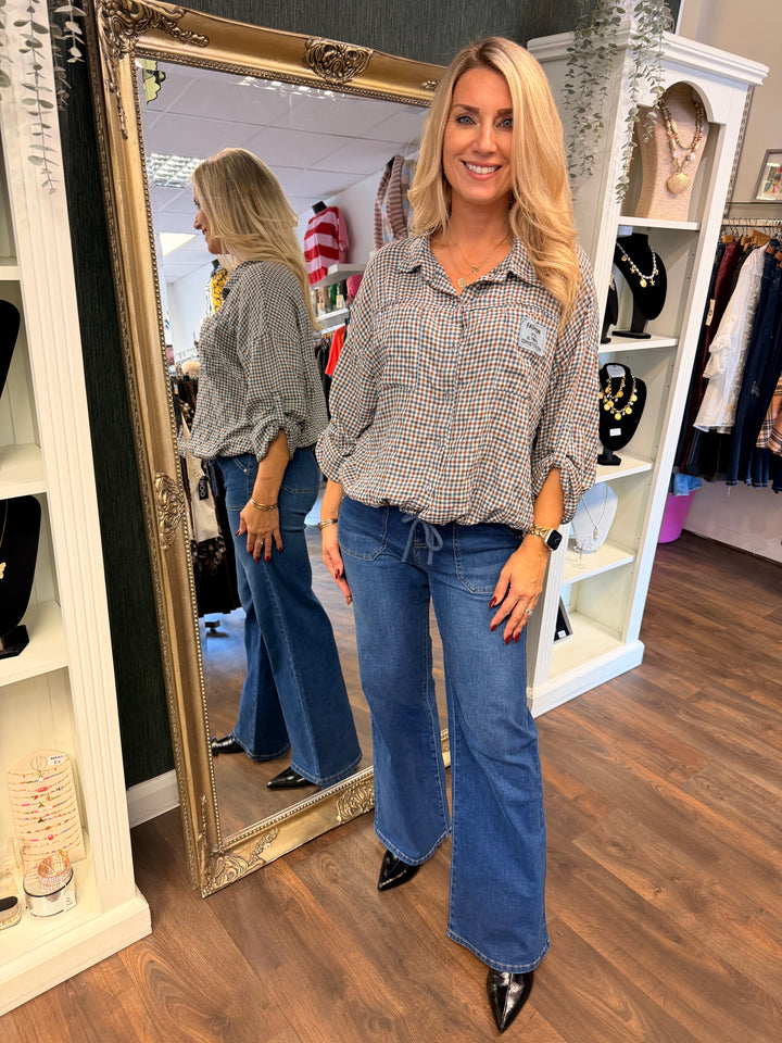 The NORA check shirt blouse - 4 colours