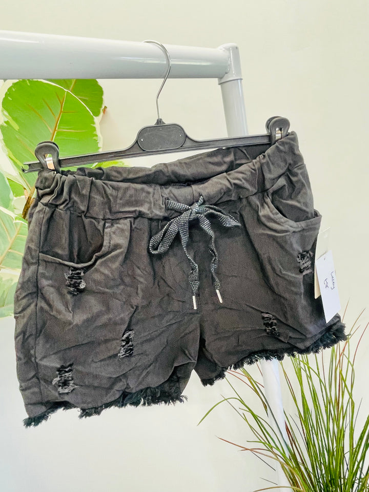 LADIES STRETCH MAGIC SUMMER SHORTS - BLACK, WHITE, KHAKI, NAVY & BEIGE