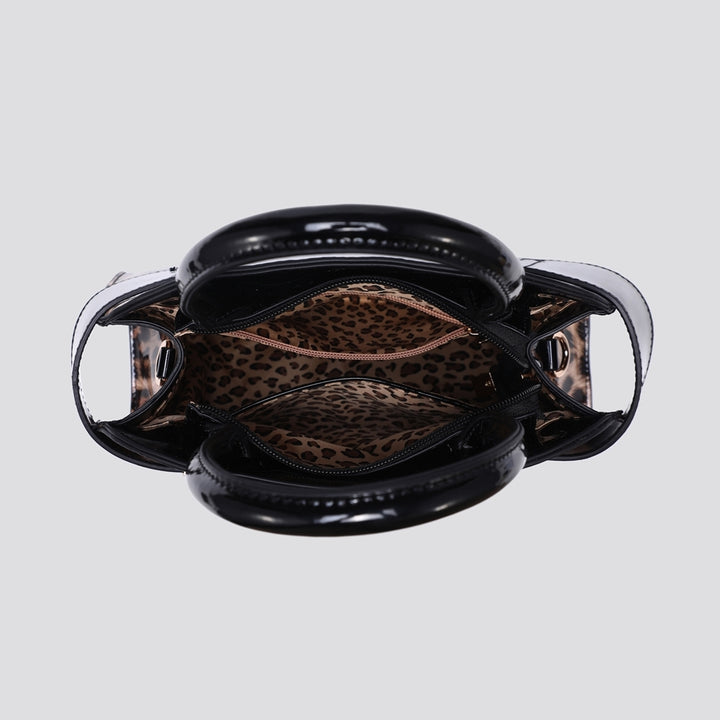 PATENT LEOPARD PRINT HANDBAG ( 25461 ) - 2 colours