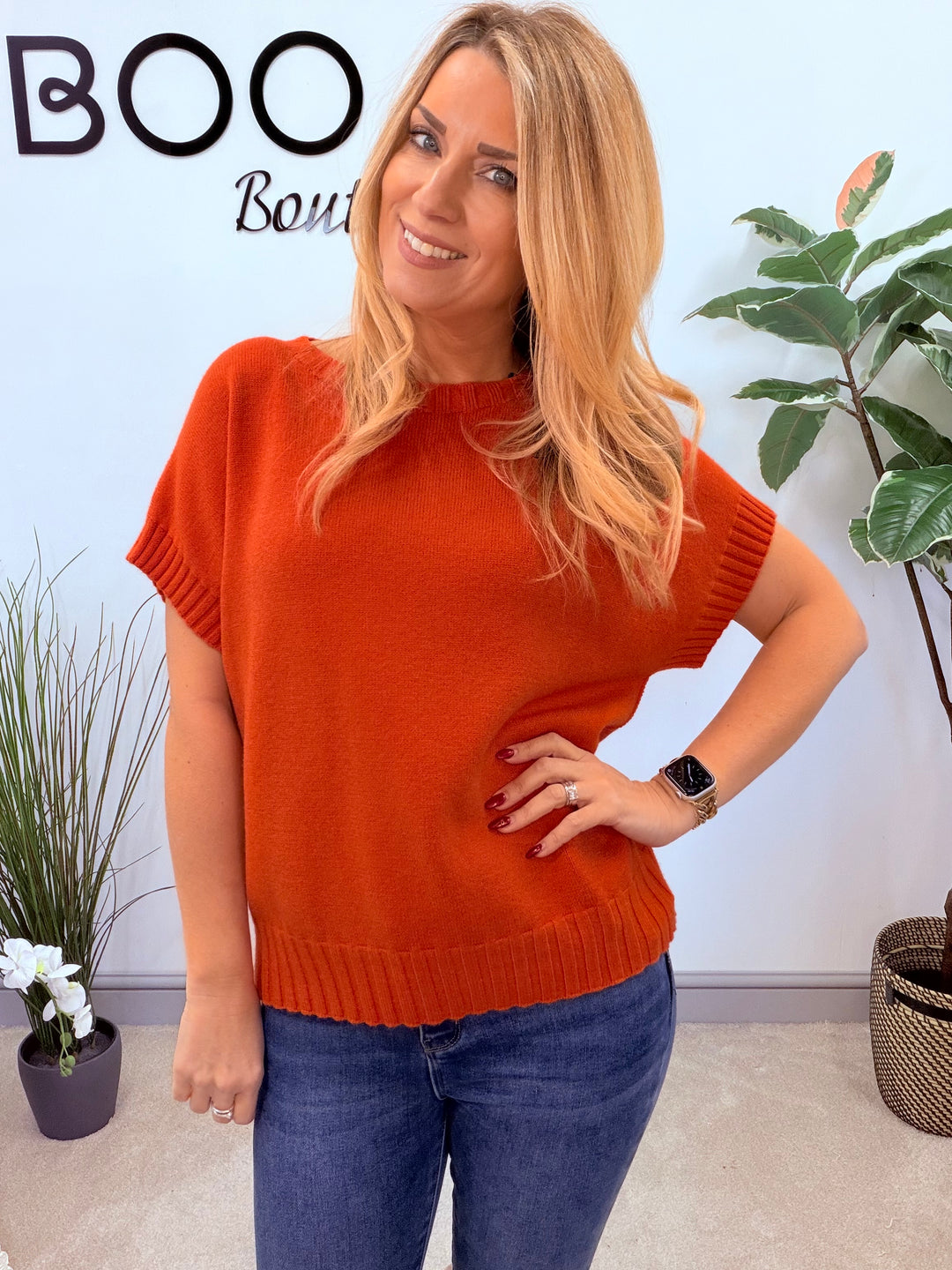 LADIES KNITTED TANK TOP JUMPER - ORANGE, PINK, YELLOW, CREAM, GREEN, KHAKI, BEIGE