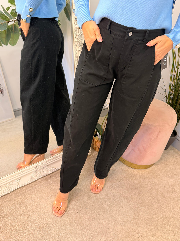 Ladies Fashion Balloon Leg Magic Trousers - pink, black, white & beige