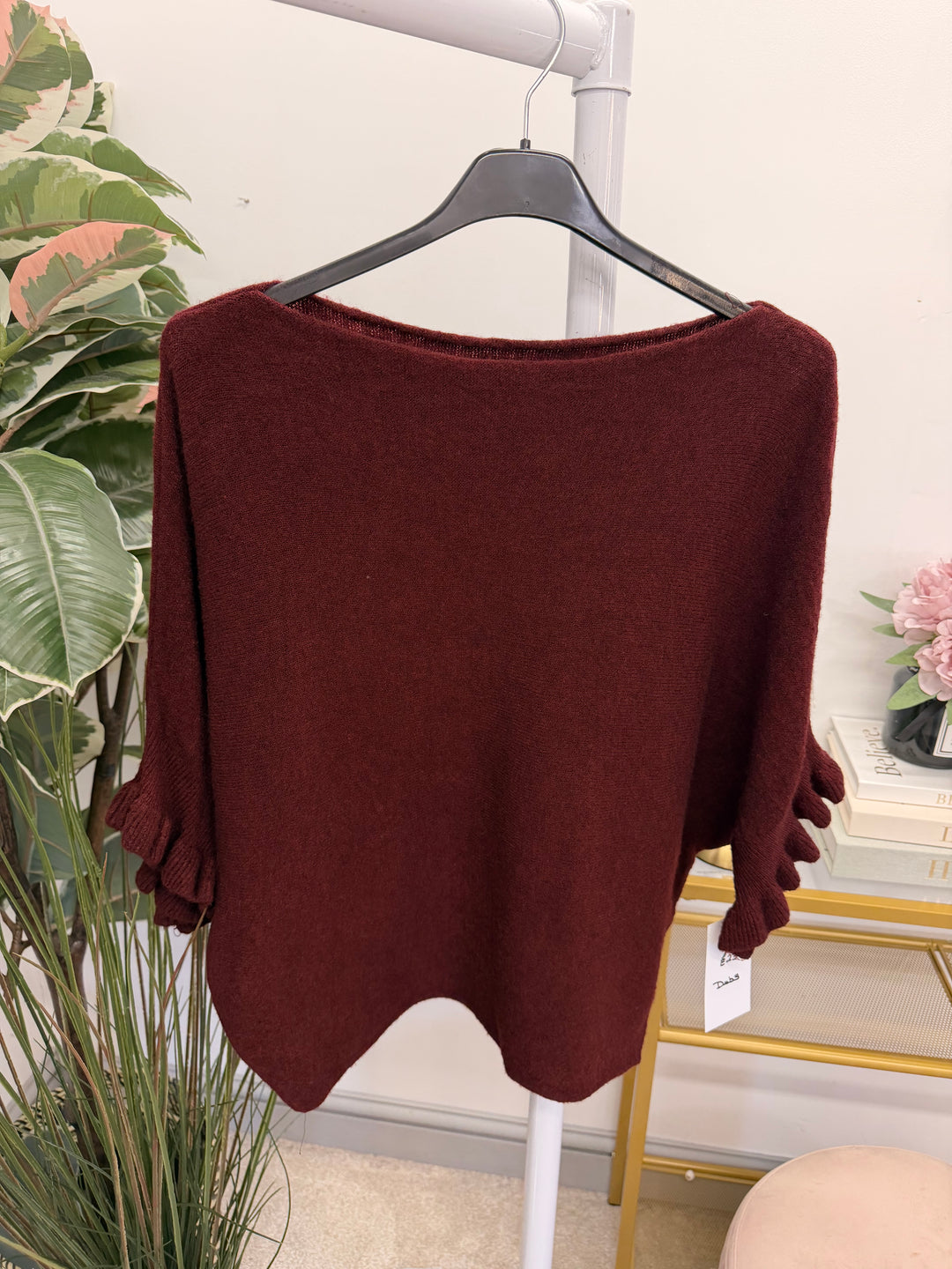 Ladies Fashion Slouch Jumper - black, orange, blue, white, plum, wine, brown