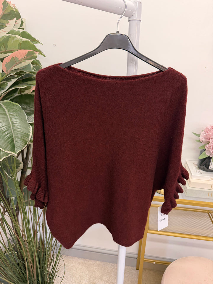 Ladies Fashion Slouch Jumper - black, orange, blue, white, plum, wine, brown