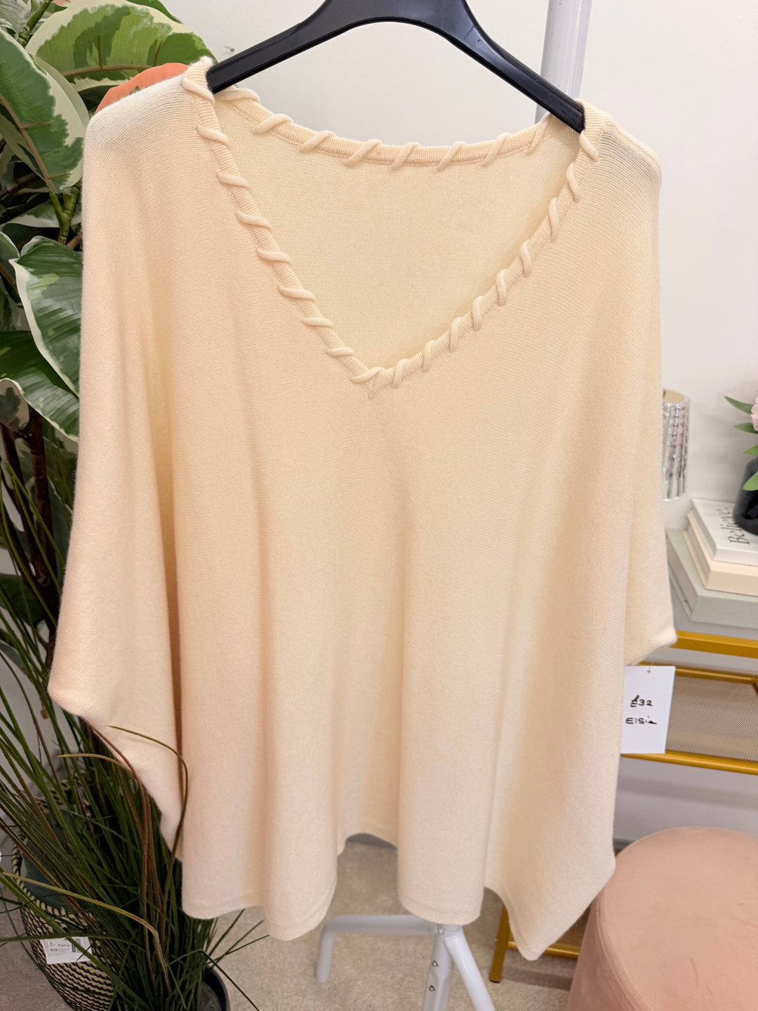 Ladies Fashion Oversize Slouch Jumper - Pink, Black, Beige & Brown
