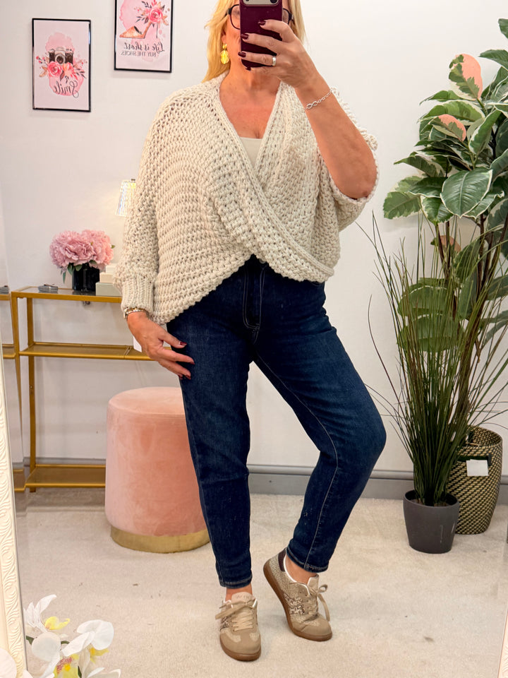 The ANN thick knit twist front jumper - 4 colours