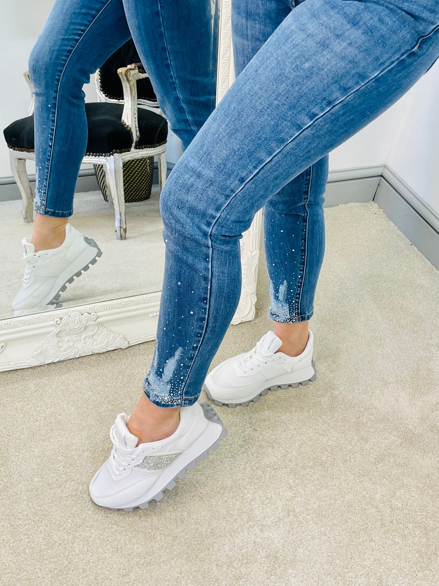 The FRAN diamanté skinny jeans - sizes 10 to 16