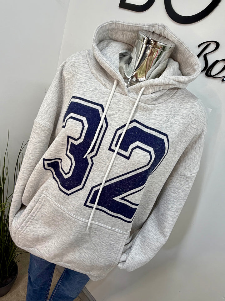 LADIES FASHION HOODIE SWEATSHIRT TOP - WHITE, GREY, NAVY, PINK & LEMON
