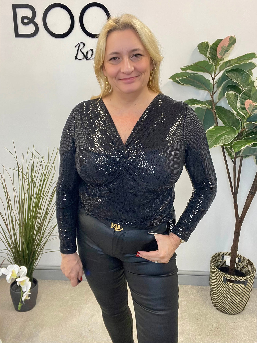 LADIES SEQUIN PARTY TOP - SILVER, GREEN, GOLD, BLACK, BERRY, CHAMPAGNE