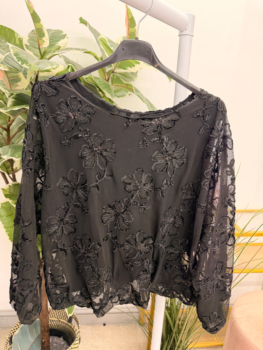 The MARIE sequin sparkly lacy party top - 3 colours