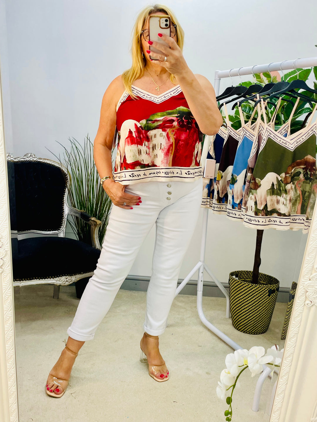 LADIES SATIN CAMI SUMMER TOP - BURGUNDY, BROWN, TAUPE, CREAM, BLUE, KHAKI, NAVY