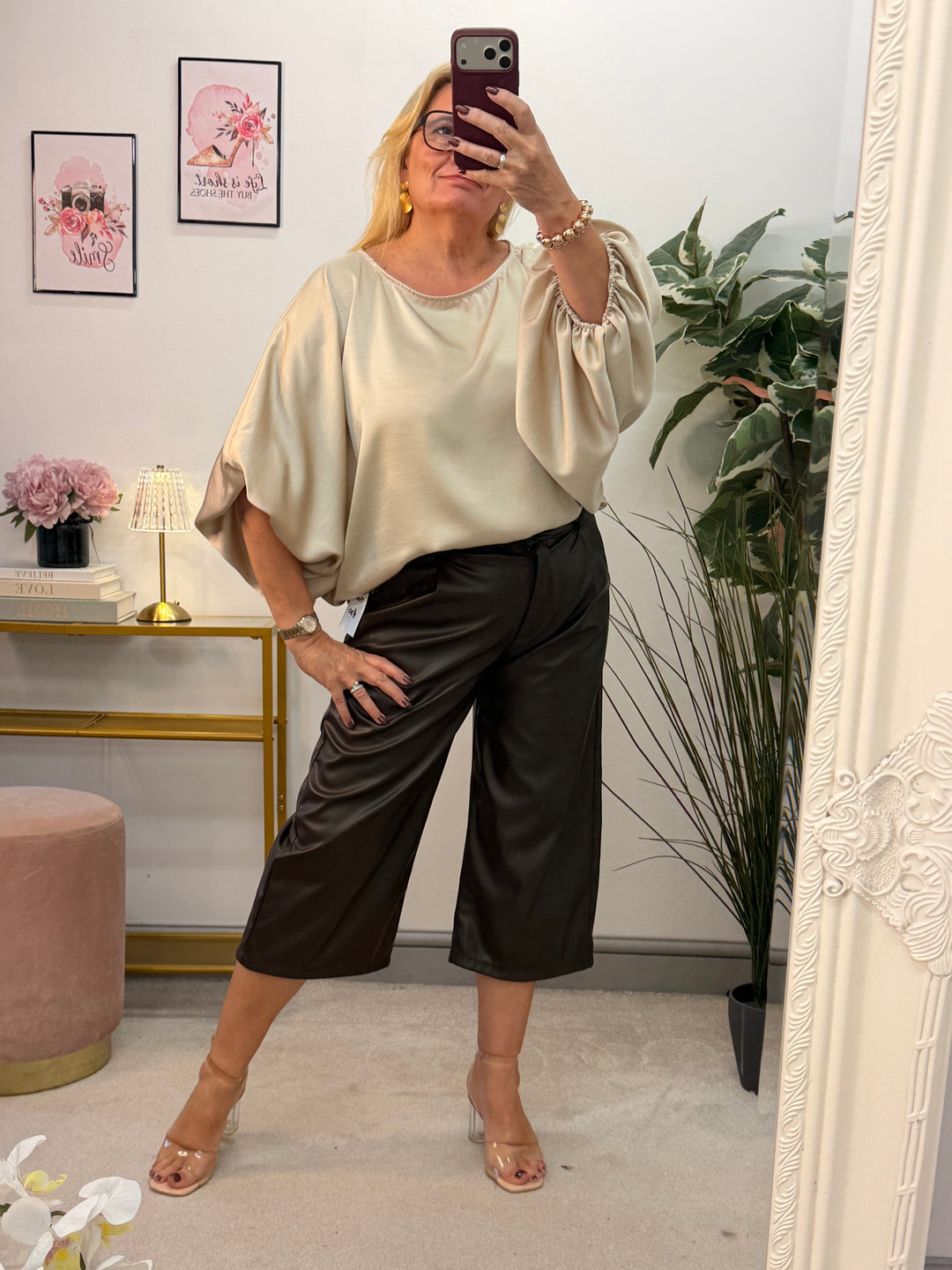 The OTTIE satin loose fit top - 4 colours