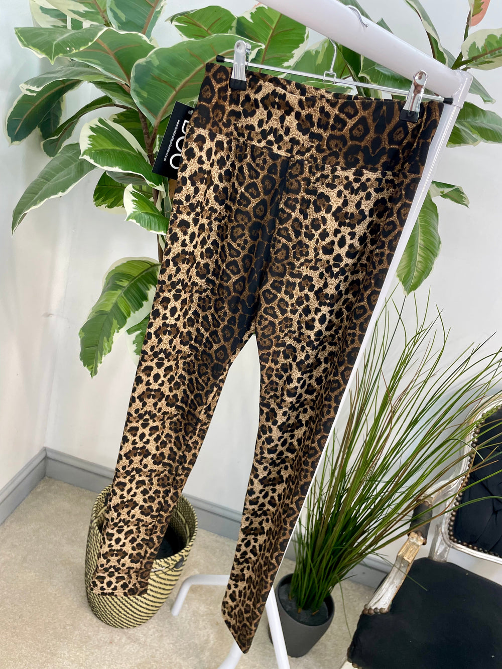 LADIES STRETCH LEOPARD PRINT LEGGINGS