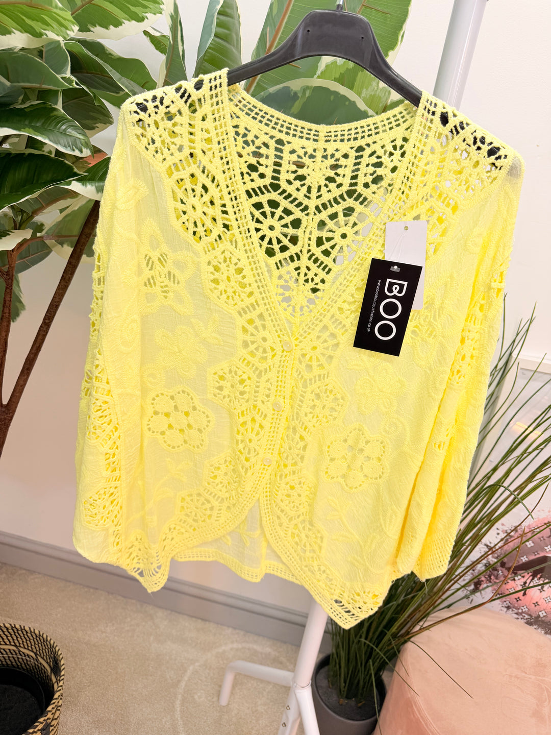 Ladies Fashion Crochet Bolero Top - white, beige, pink, lemon & turquoise