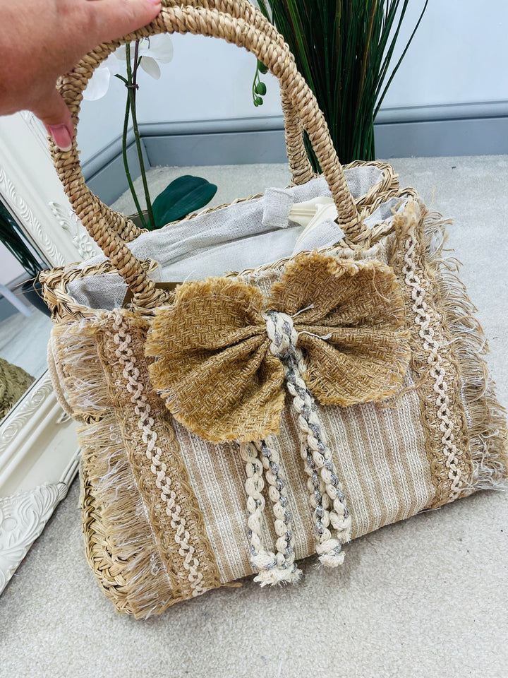 The CORFU luxury straw bag