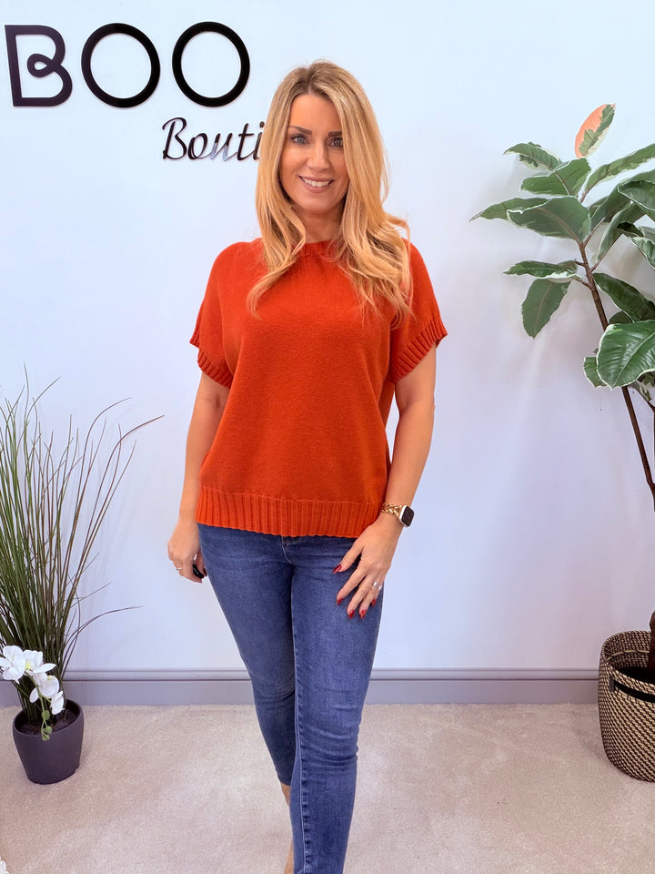 LADIES KNITTED TANK TOP JUMPER - ORANGE, PINK, YELLOW, CREAM, GREEN, KHAKI, BEIGE