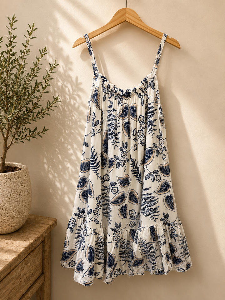 Ladies Summer Sun Dress - Navy, Blue, Wine, Pink, Orange, Beige, Khaki, Brown