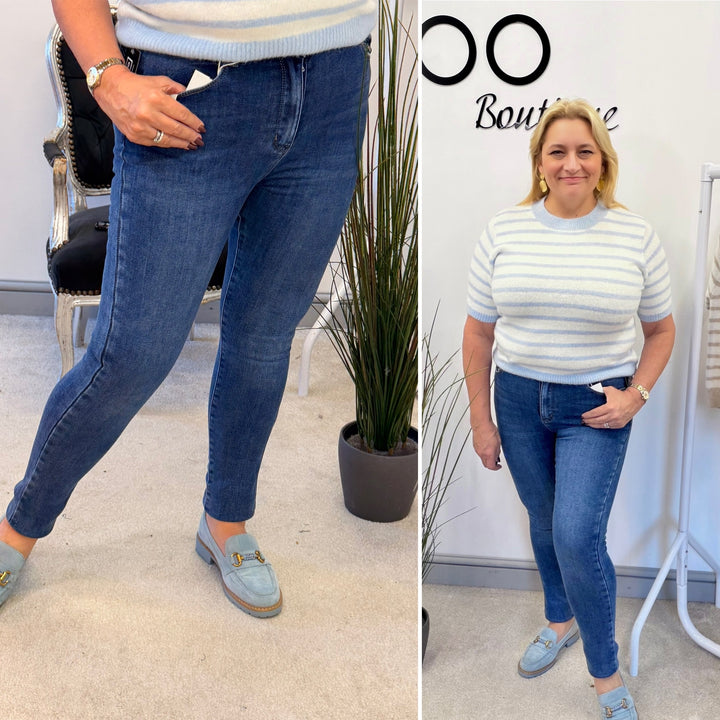 LADIES BLUE SKINNY DENIM JEANS