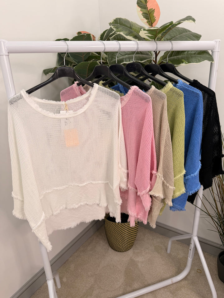 Ladies Tea Bag Linen Top