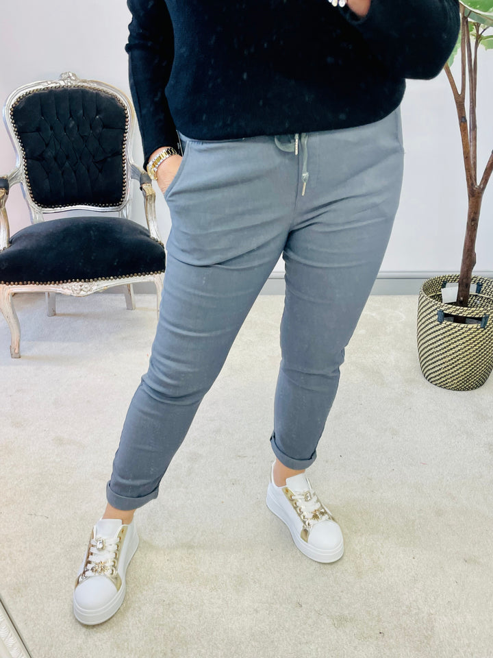 LADIES WOMENS SMART STRETCH MAGIC TROUSERS
