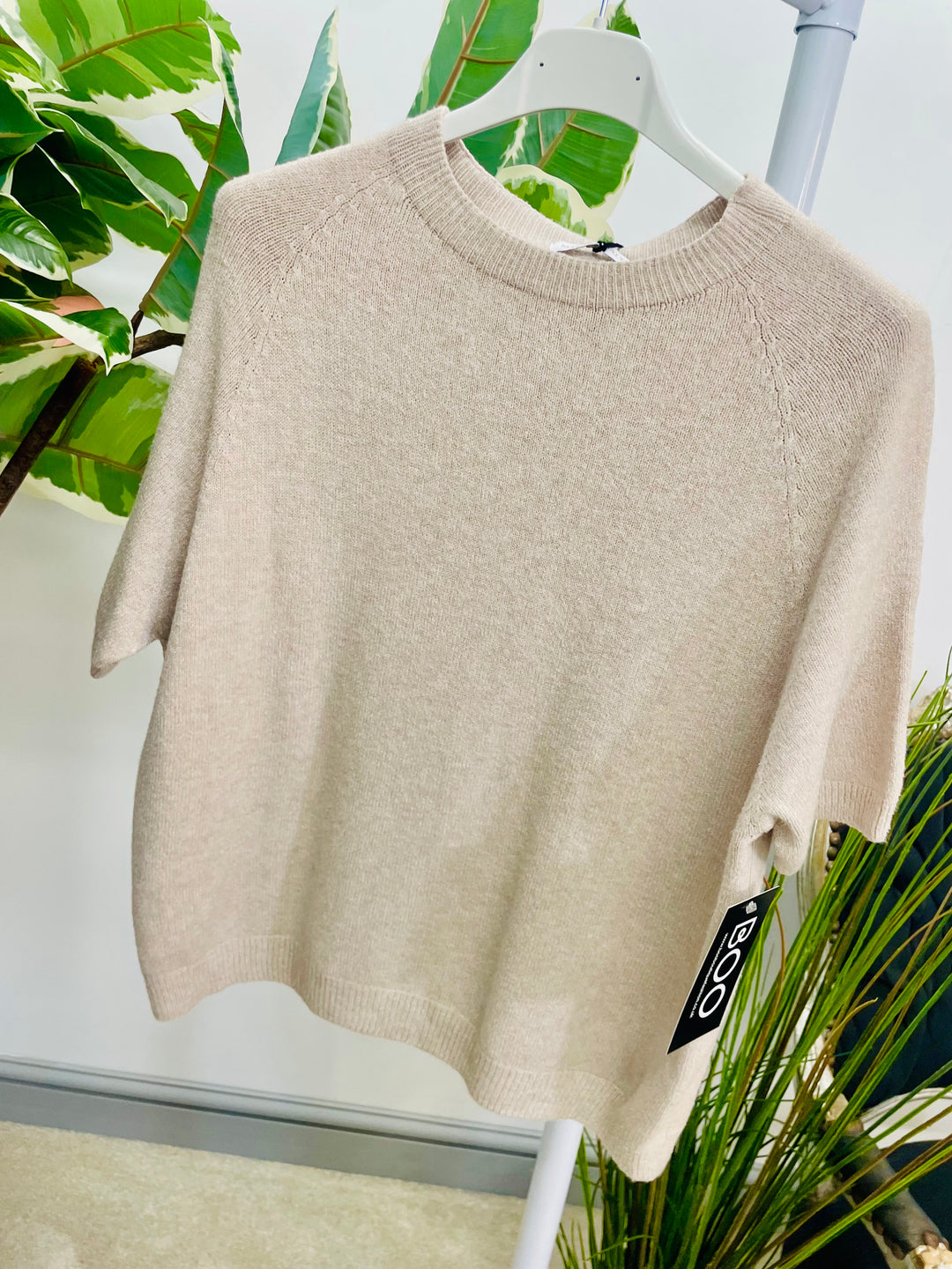 LADIES SOFT KNIT SHORT SLEEVE AUTUMN JUMPER 