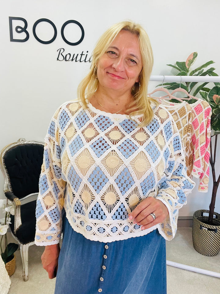 The IBIZA crochet top - one pink only