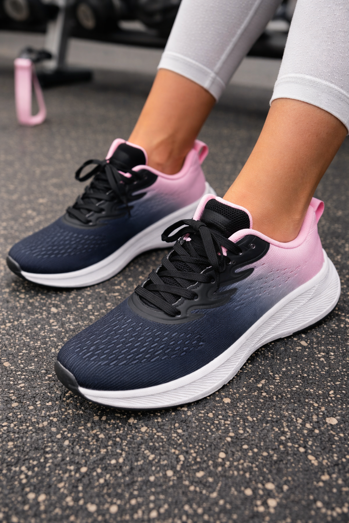PINK / BLACK COMFORT TRAINERS ( 21080 )