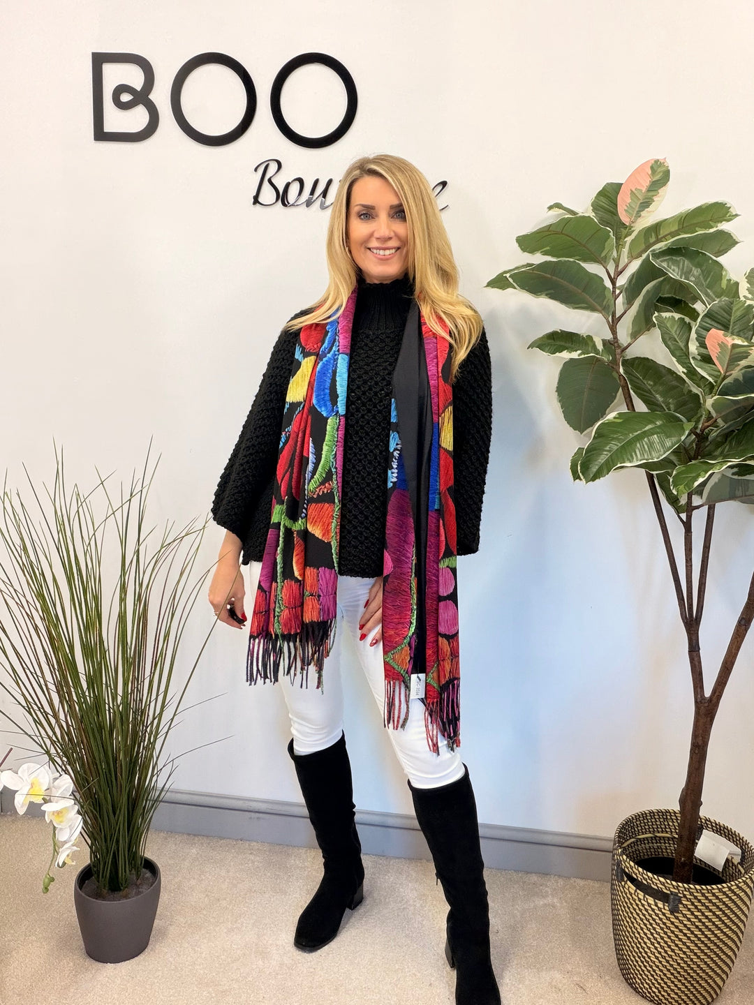 LADIES COLOURFUL VIBRANT DIGITAL PRINT SCARF