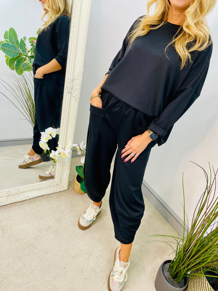 LADIES SCUBA TROUSER CO ORD - NAVY, BLACK, KHAKI, BROWN & BEIGE