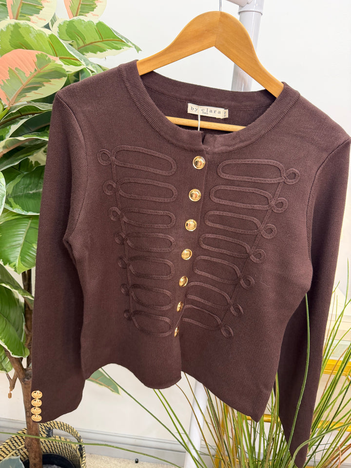 The CAT knitted military cardigan - 2 colours