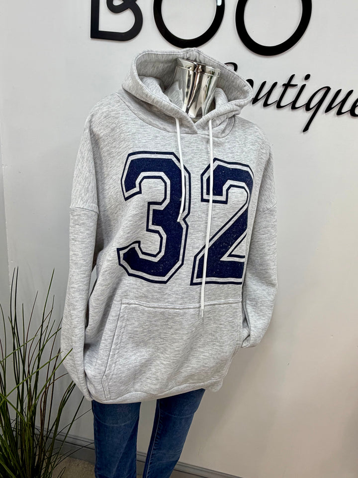 LADIES FASHION HOODIE SWEATSHIRT TOP - WHITE, GREY, NAVY, PINK & LEMON