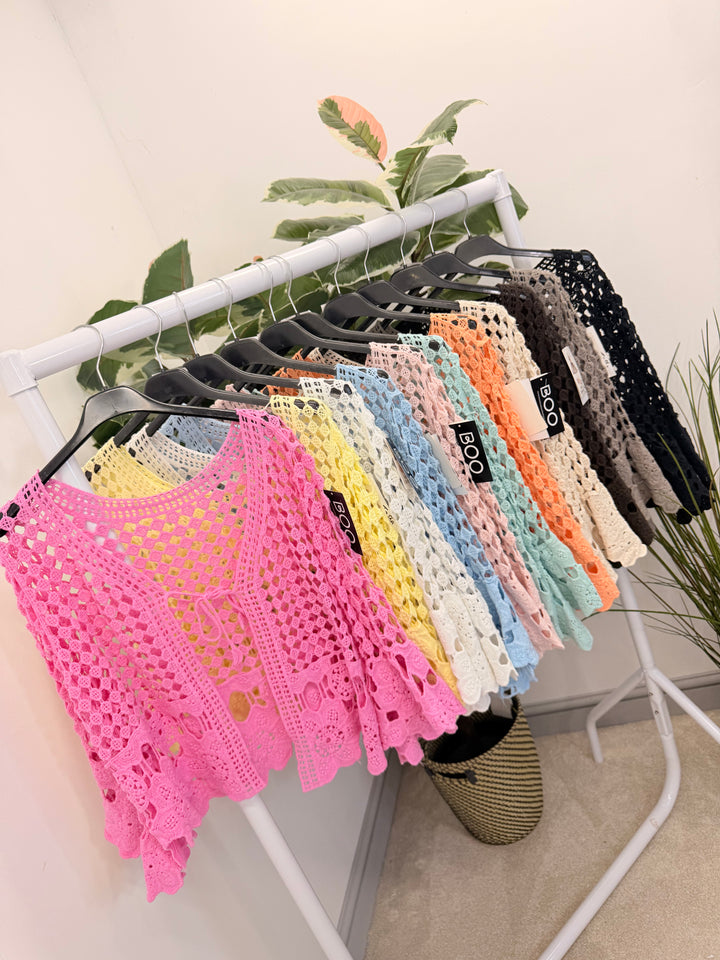 Ladies Fashion Crochet Bolero Cardigan