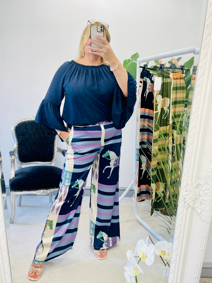 LADIES WOMENS BARDOT TOP BLOUSE - BLACK, NAVY, WHITE, PINK & BLUE