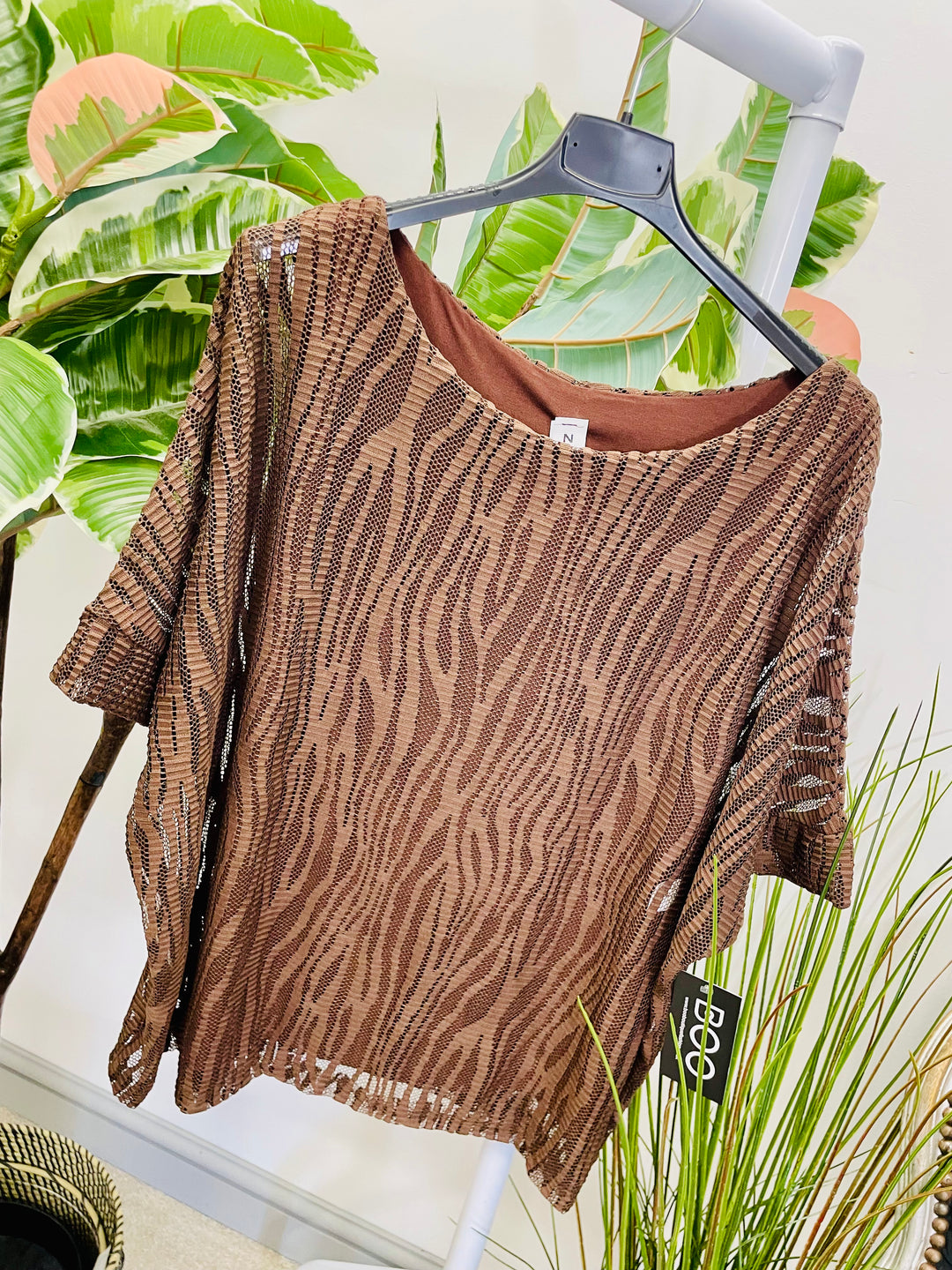 LADIES BOX STYLE NET MESH TOP - WHITE, BURGUNDY, KHAKI, MOCHA, NAVY, BLACK