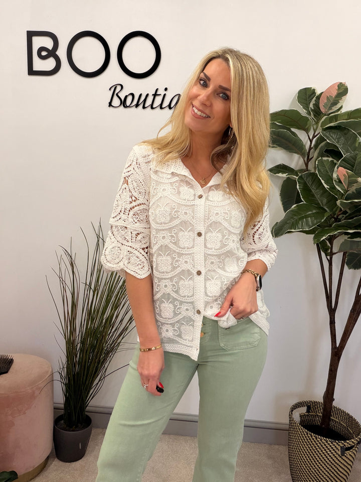 The HATTIE cream shirt