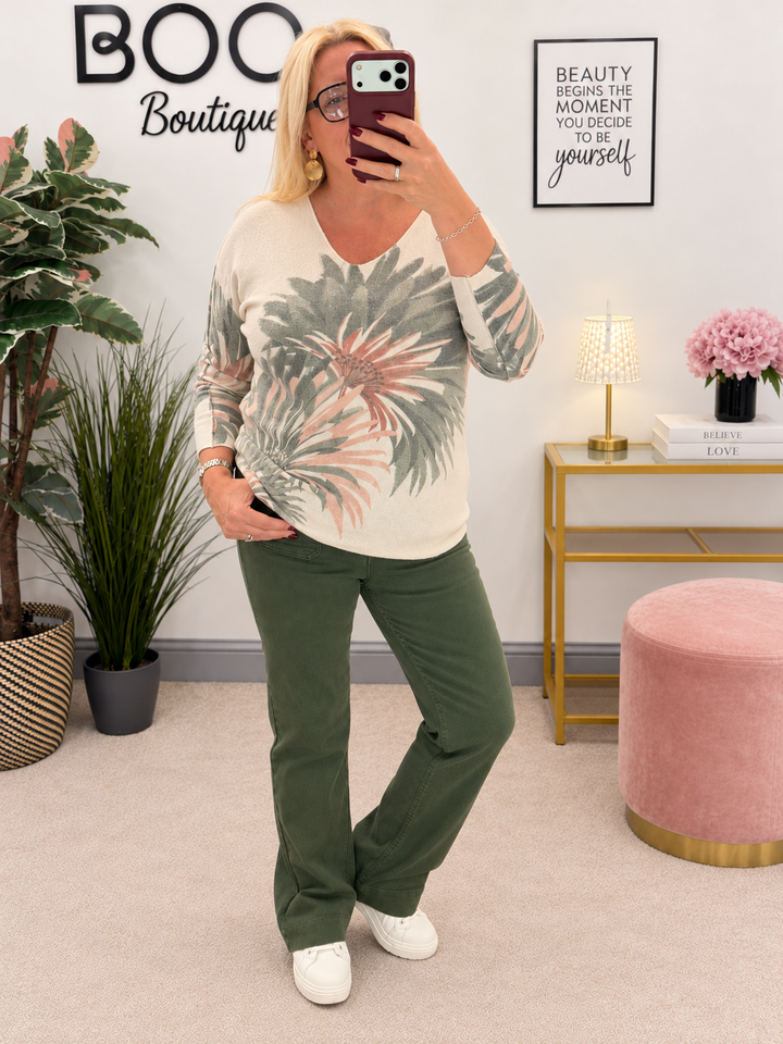 The HALLE soft knit flower jumper - 3 colours