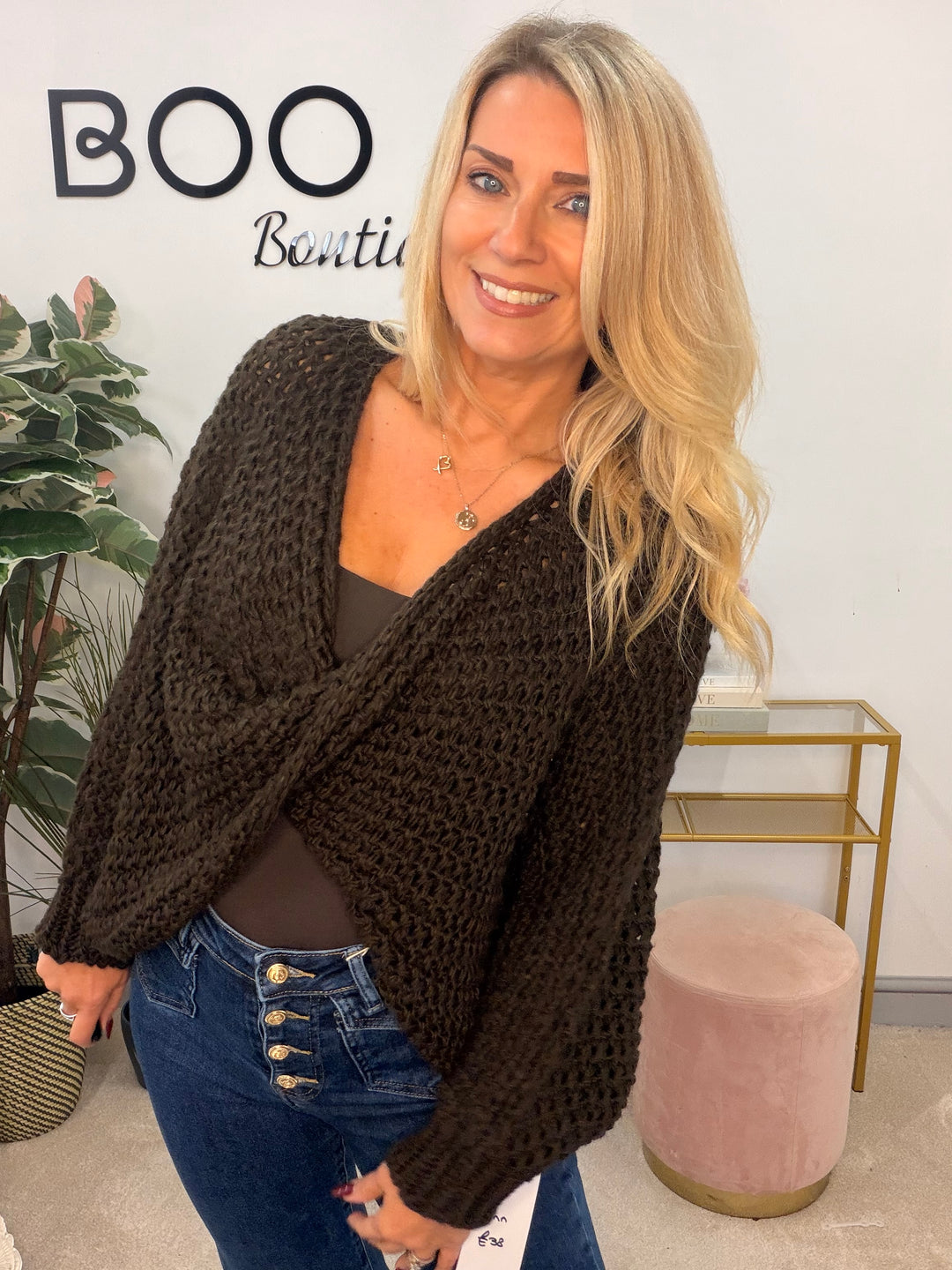 The ANN thick knit twist front jumper - 4 colours