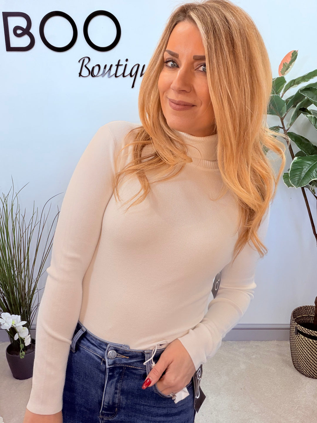 LADIES FASHION ROLL NECK JUMPER - BLACK, WHITE, LEMON, PINK, BLUE, BROWN & BEIGE