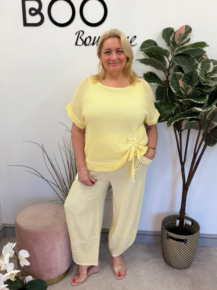 The SARA teabag linen top - 8 colours