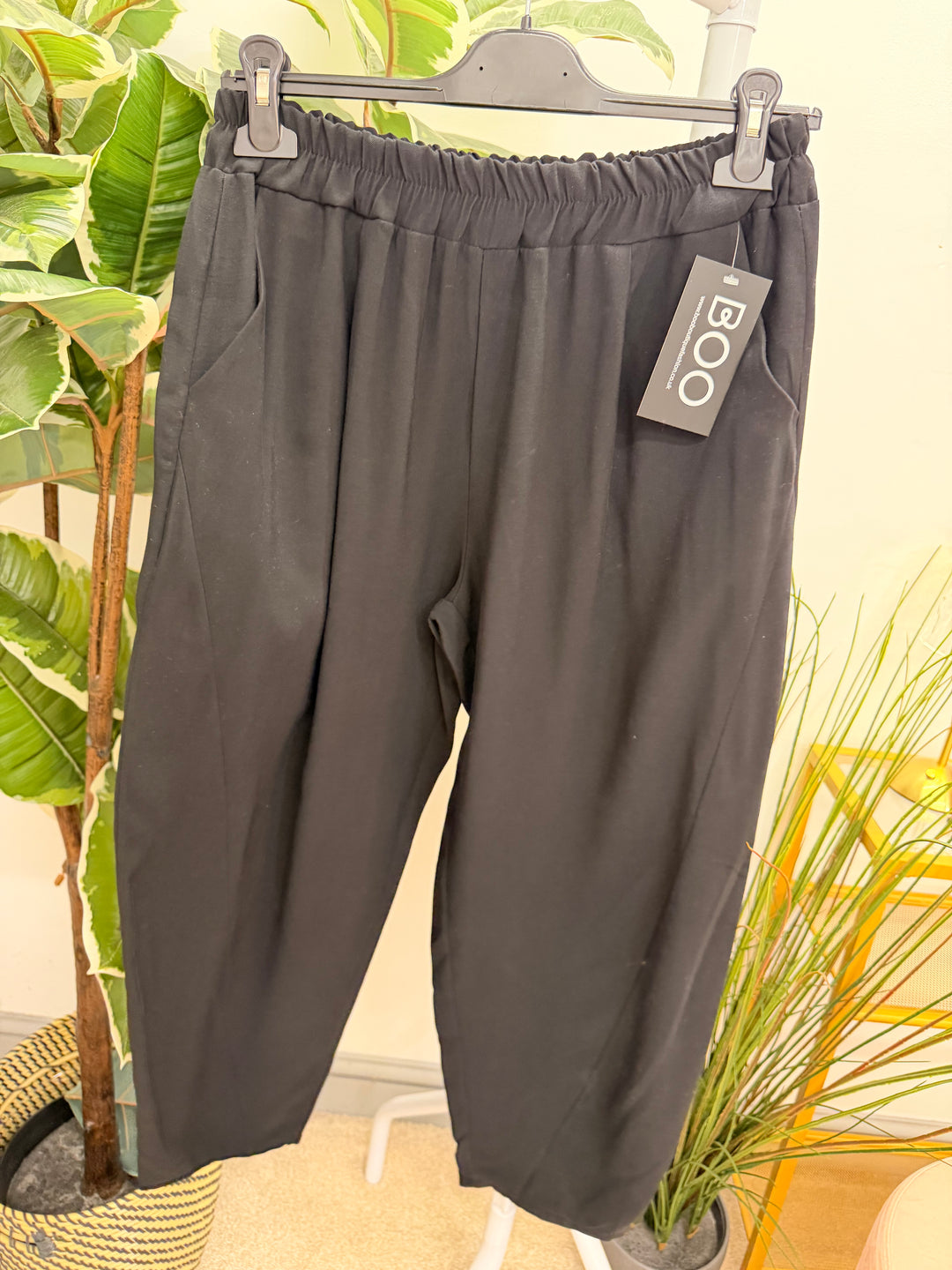 Ladies Fashion Balloon Leg Trousers - Black, Beige, Mocha & Brown