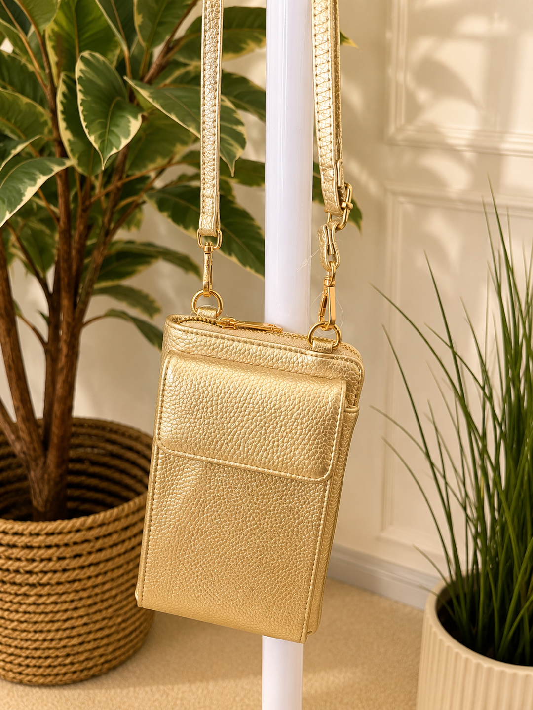 Ladies Purse / Phone Shoulder Bag - White, Silver, Gold, Black, Pink