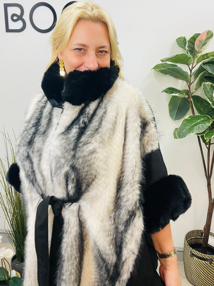 The MITZY faux fur cape - 3 colours!
