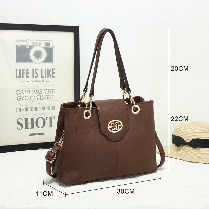 FAUX SUEDE HANDBAG ( 25452 ) - 4 colours