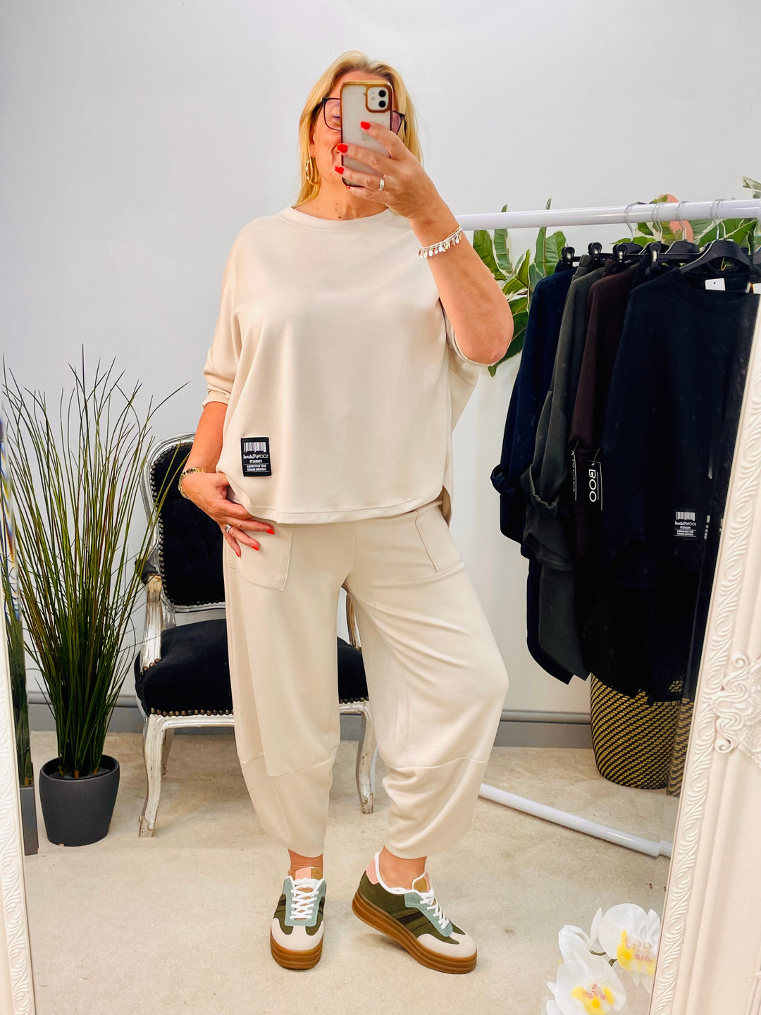 LADIES SCUBA TROUSER CO ORD - NAVY, BLACK, KHAKI, BROWN & BEIGE