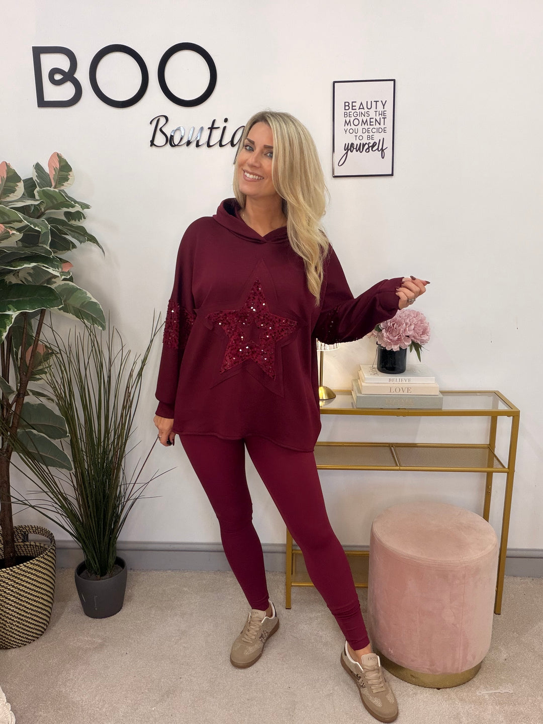 The JUDY scuba sequin hoodie top - 4 colours