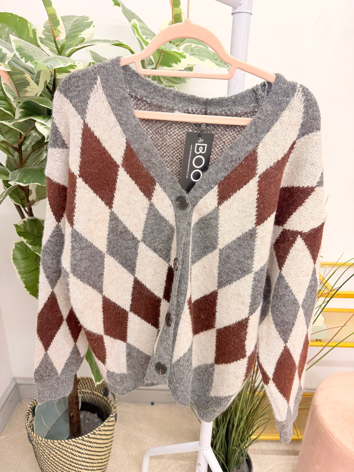 The SALLY diamond knit cardigan - 2 colours